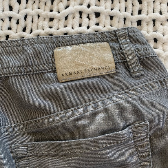 Armani silver jeans- sort of straight/tight fit. - Picture 1 of 4